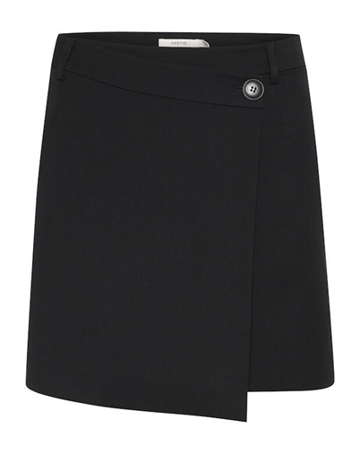 Gestuz - Paula GZ Melange Wrap Nederdel - Black